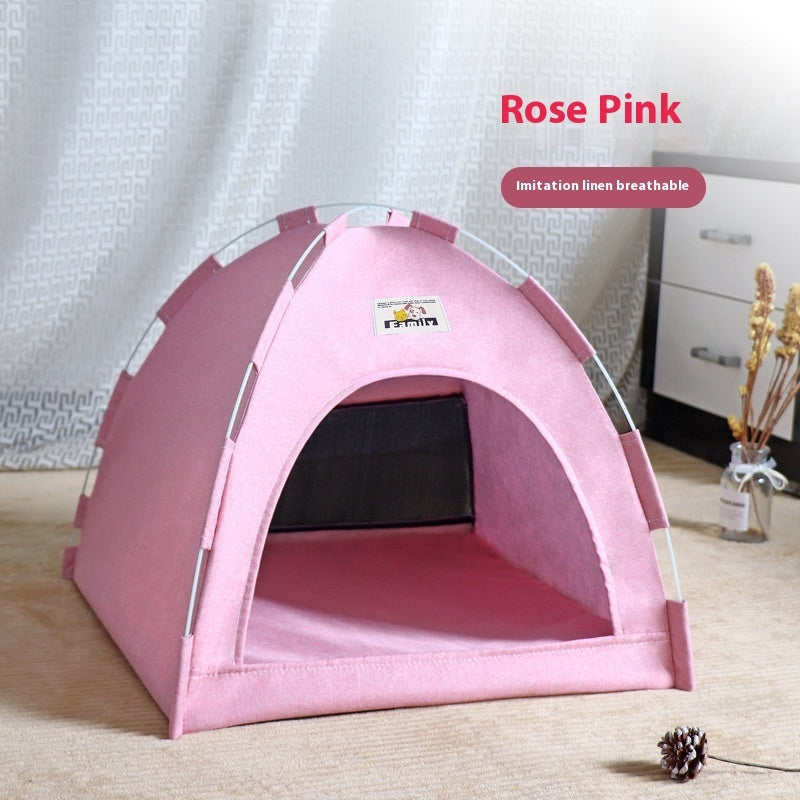 KFX-9829693 Cozy Outdoor Cat Nest Tent - Breathable & Washable House for Small to Medium Dogs