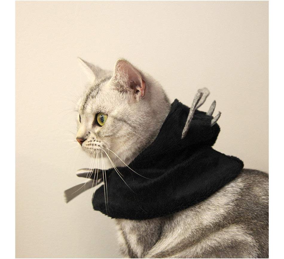 KFX-9830461 Cute Black Bat Hooded Cloak for Kids, 30cm Cotton Scarf