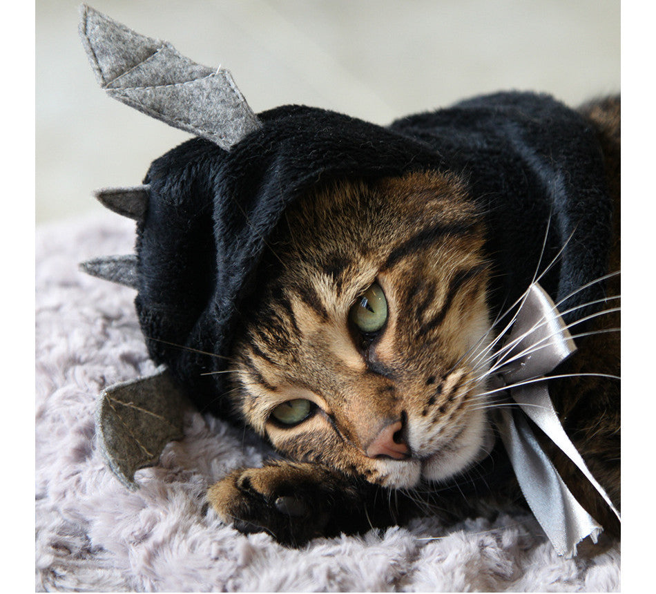 KFX-9830461 Cute Black Bat Hooded Cloak for Kids, 30cm Cotton Scarf