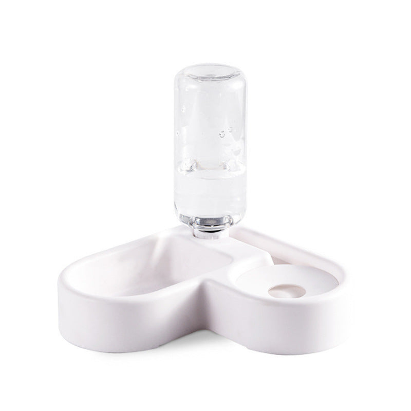 KFX-9831613 Automatic Pet Water Dispenser with 500ml Bottle Capacity - 22x22x20.8cm Heart-Shaped Design