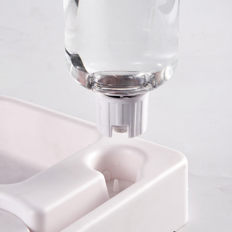 KFX-9831613 Automatic Pet Water Dispenser with 500ml Bottle Capacity - 22x22x20.8cm Heart-Shaped Design