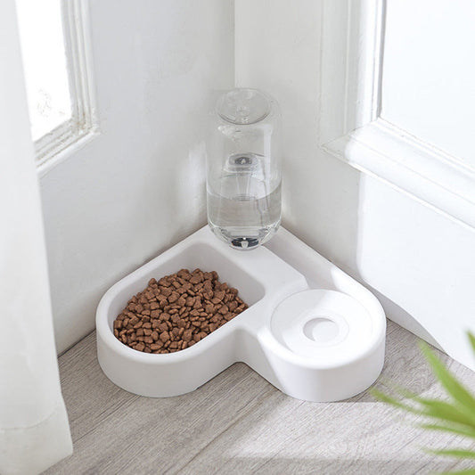 KFX-9831613 Automatic Pet Water Dispenser with 500ml Bottle Capacity - 22x22x20.8cm Heart-Shaped Design