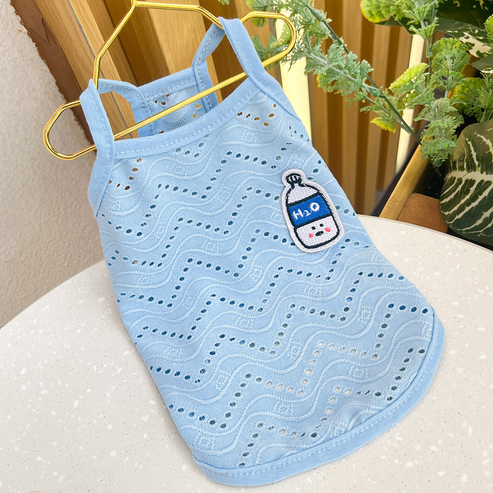 KFX-9831997 Breathable Camisole for Dogs in Pink, Blue, Yellow, and Green - Various Sizes Available