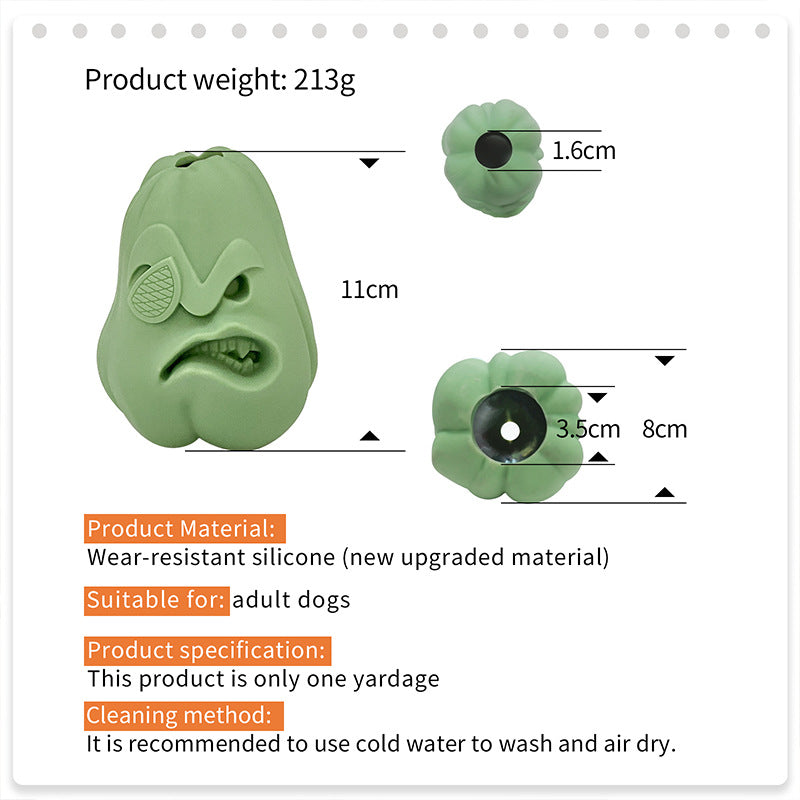 KFX-9838653 Pet Silicone Puzzle Slow Food Leaky Ball for Dogs, Tear-Resistant Design, 11x8cm, 213g