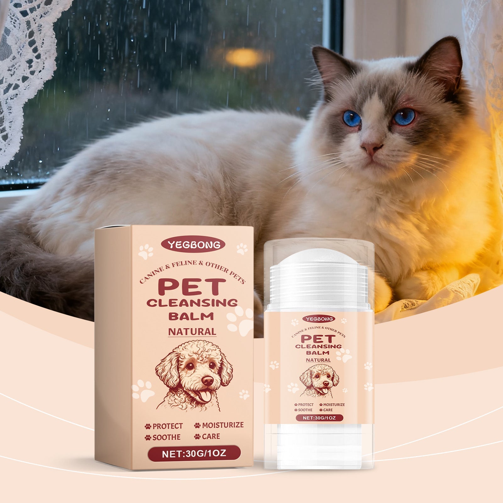 KFX-9839037 Pet Eye Care Cream for Cleaning Tear Stains in Dogs and Cats - 30g