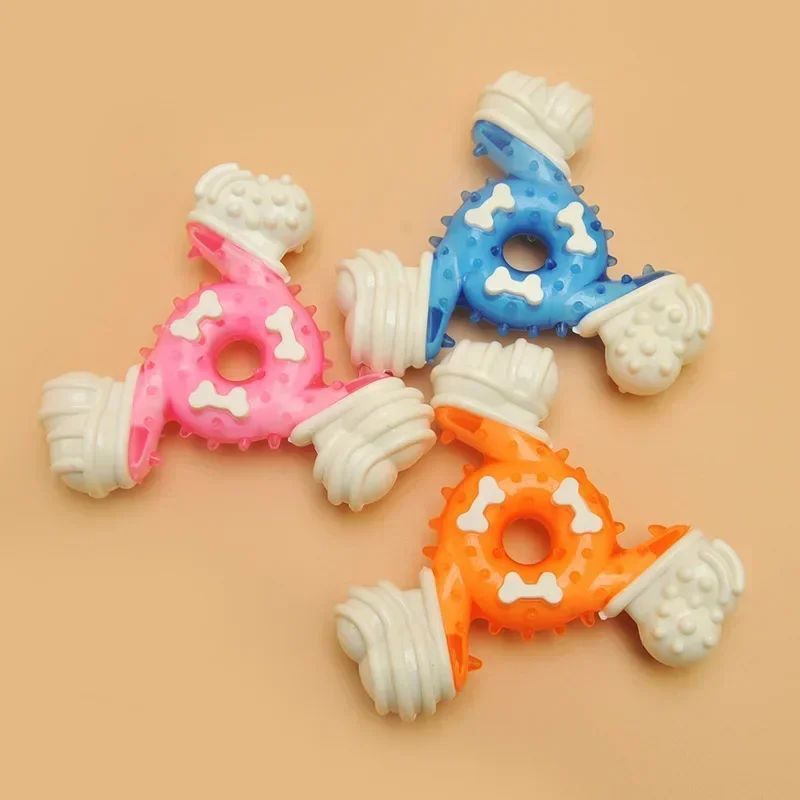 KFX-9839805 Durable Triangular Bone Pet Toy for Dental Health and Bite Training – Suitable for All Dog Breeds