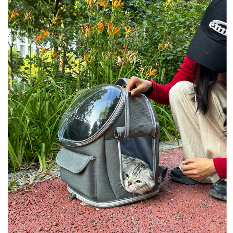 KFX-9843389 Large Capacity Pet Diaper Bag with Skylight, Scratch-resistant Nylon Design, Foldable & High Load-bearing