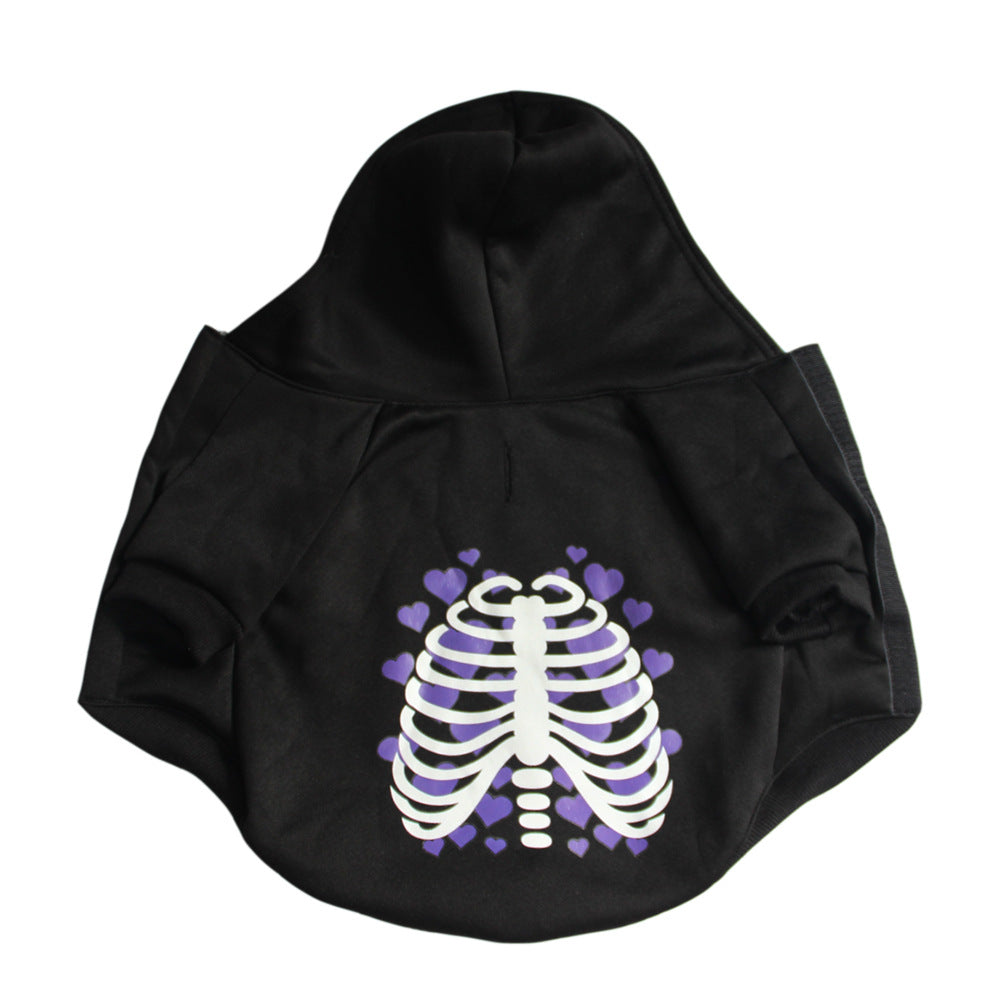 KFX-9845309 Cozy Black Cotton Fleece Sweater for Dogs - Autumn & Winter Wear
