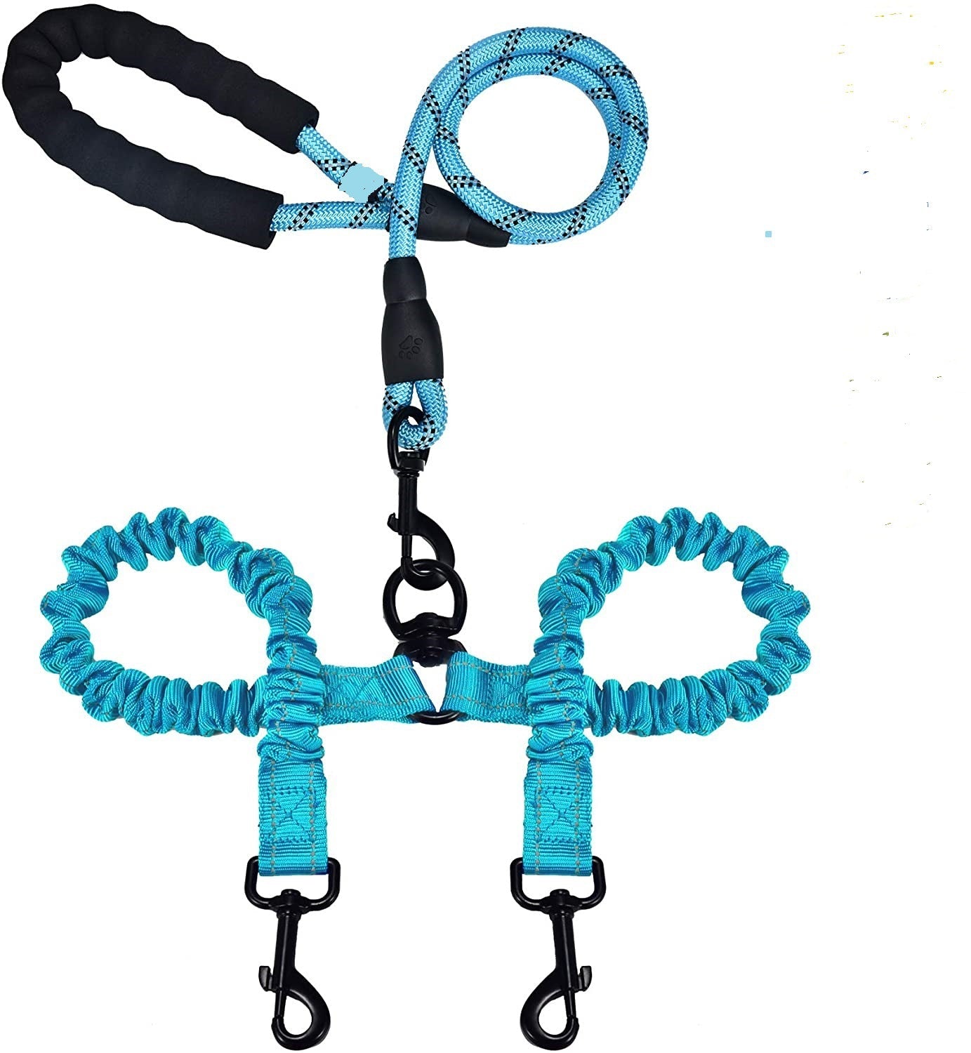 KFX-9846717 Double-Ended Luminous Pet Leash - Durable Nylon, Adjustable Length, Available in Multiple Colors