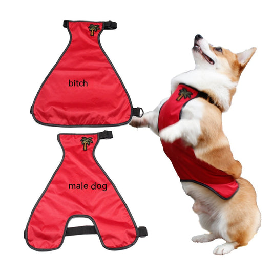 KFX-9847485 Waterproof Bellyband Pet Apron for Dogs - Casual Polyester Clothing in Multiple Colors and Sizes