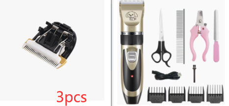 KFX-9848509 USB Rechargeable Low Noise Electric Pet Hair Clipper with Detachable Blade and Adjustable Speed