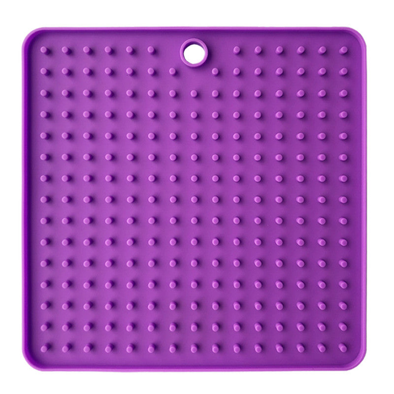 KFX-9848765 Silicone Pet Licking Pad for Interactive Slow Feeding, 18.5cm x 18.5cm