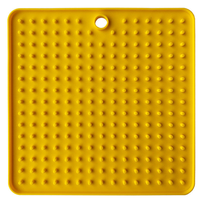 KFX-9848765 Silicone Pet Licking Pad for Interactive Slow Feeding, 18.5cm x 18.5cm