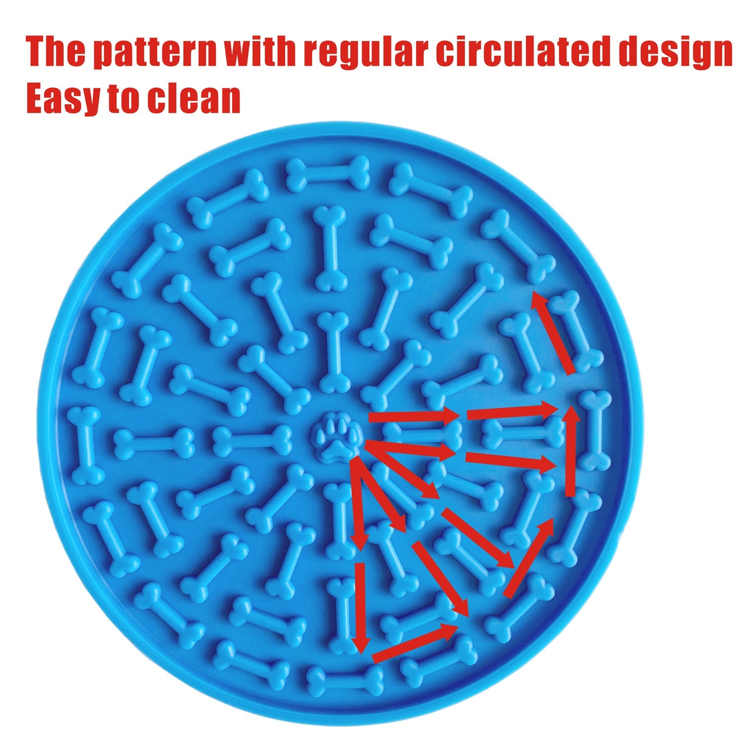 KFX-9848765 Silicone Pet Licking Pad for Interactive Slow Feeding, 18.5cm x 18.5cm
