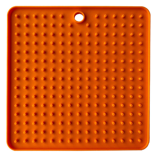 KFX-9848765 Silicone Pet Licking Pad for Interactive Slow Feeding, 18.5cm x 18.5cm