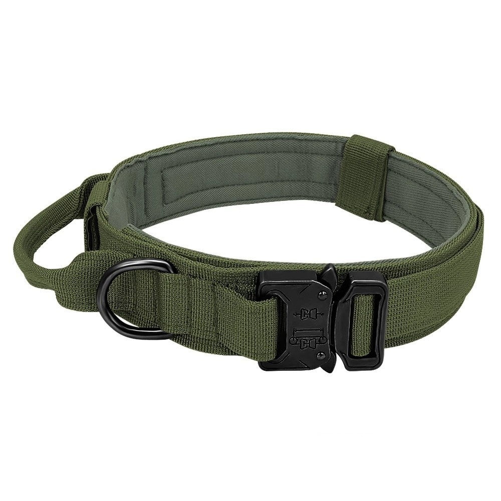 KFX-9848893 Durable Outdoor Nylon Dog Collar with Reflective Stitching - Sizes M, L, XL