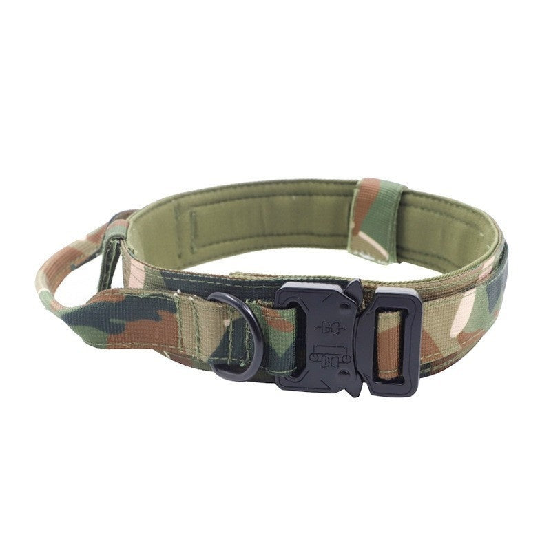 KFX-9848893 Durable Outdoor Nylon Dog Collar with Reflective Stitching - Sizes M, L, XL
