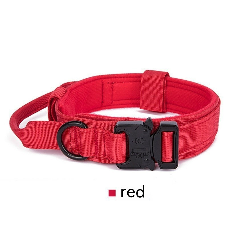 KFX-9848893 Durable Outdoor Nylon Dog Collar with Reflective Stitching - Sizes M, L, XL