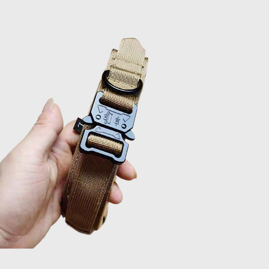 KFX-9848893 Durable Outdoor Nylon Dog Collar with Reflective Stitching - Sizes M, L, XL