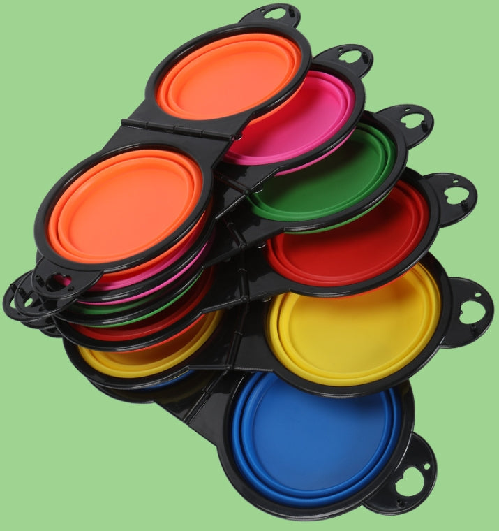 KFX-9852861 Collapsible Silicone Pet Travel Bowl for Dogs - Multiple Colors Available
