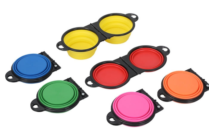 KFX-9852861 Collapsible Silicone Pet Travel Bowl for Dogs - Multiple Colors Available