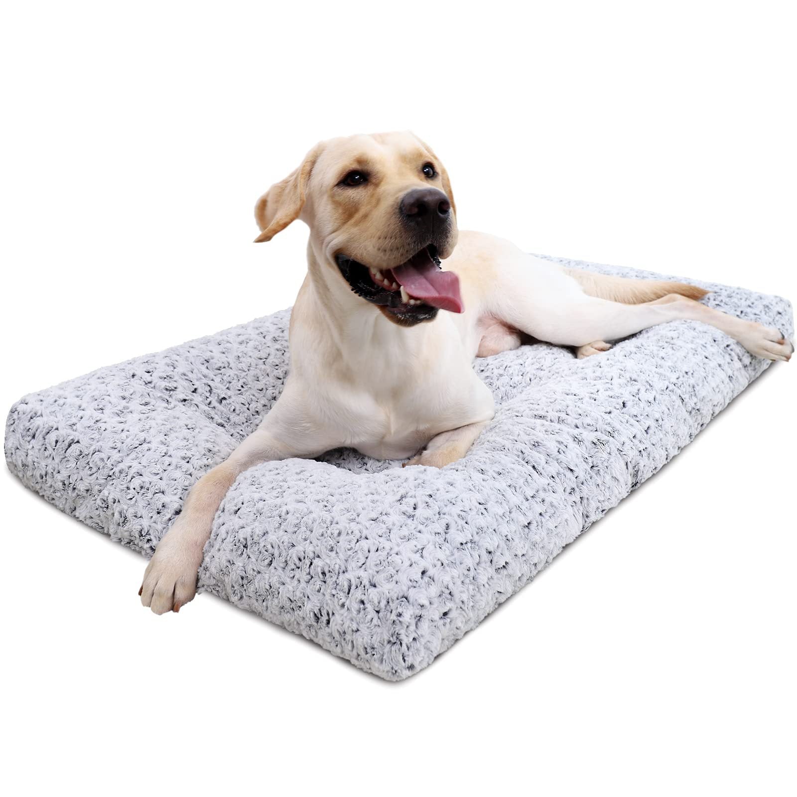 KFX-9854525 Embossed Velvet Dog Mat - Bite-Resistant, Scratch-Proof, Soft & Anti-Slip for All Seasons