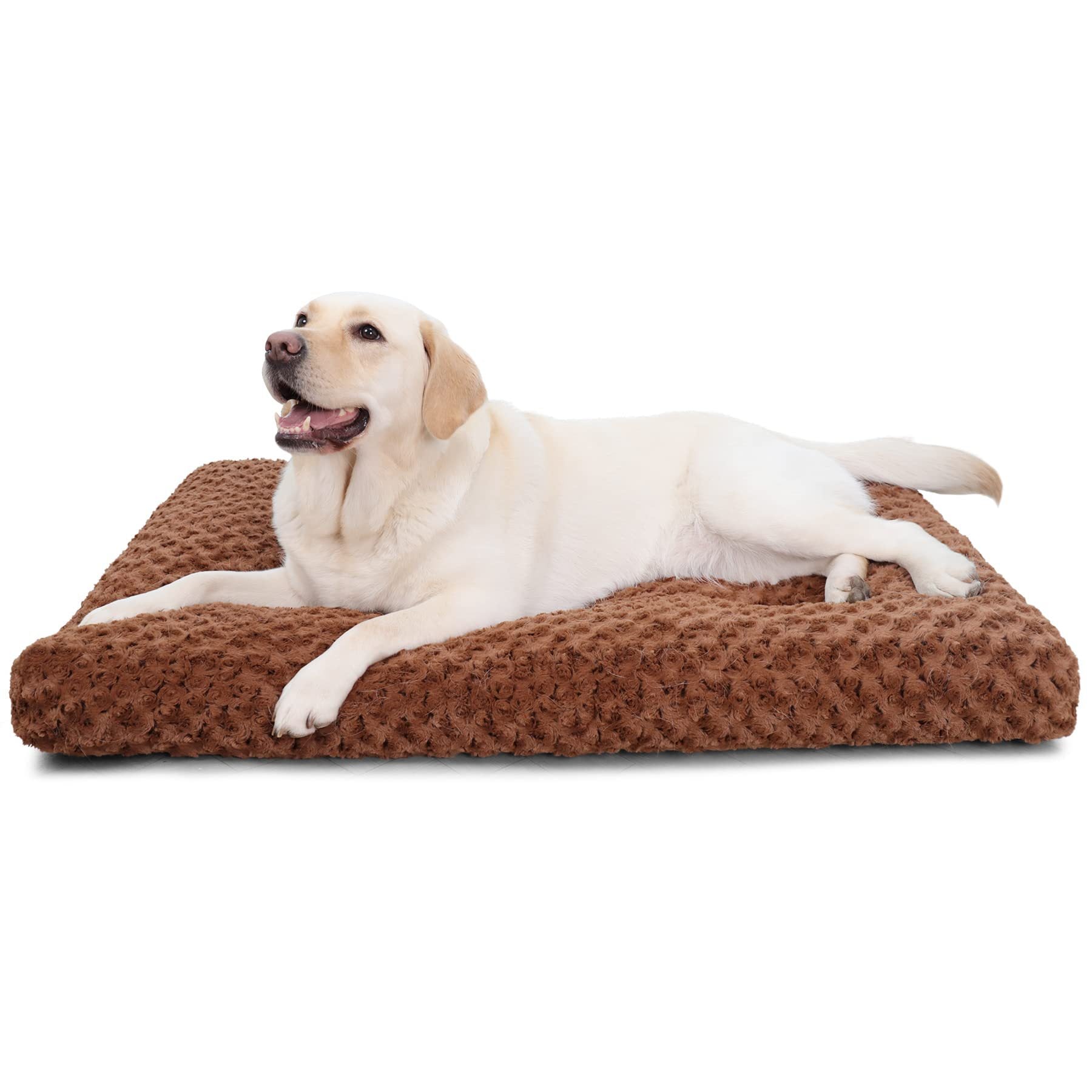 KFX-9854525 Embossed Velvet Dog Mat - Bite-Resistant, Scratch-Proof, Soft & Anti-Slip for All Seasons