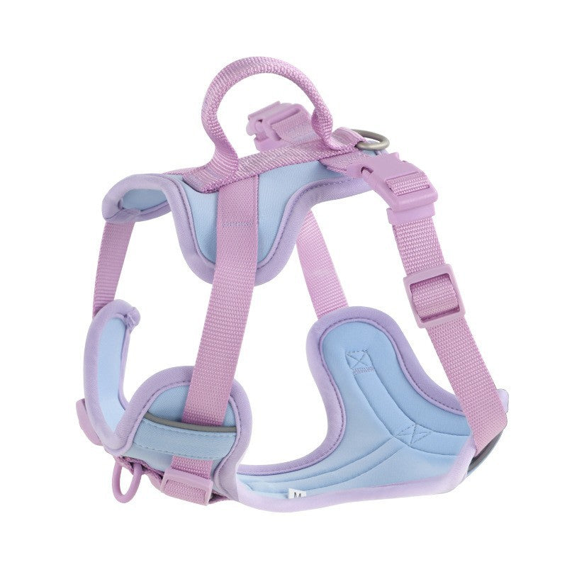 KFX-9855293 Comfortable Dog Harness and Leash Set with Adjustable Chest Strap - Multiple Colors Available