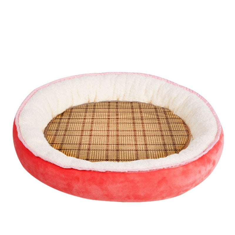 KFX-9858493 Pet Mat - Removable Cloth Mat in Lake Blue, Dream Pink, Watermelon Red, Cow Patterns, 40cm x 30cm