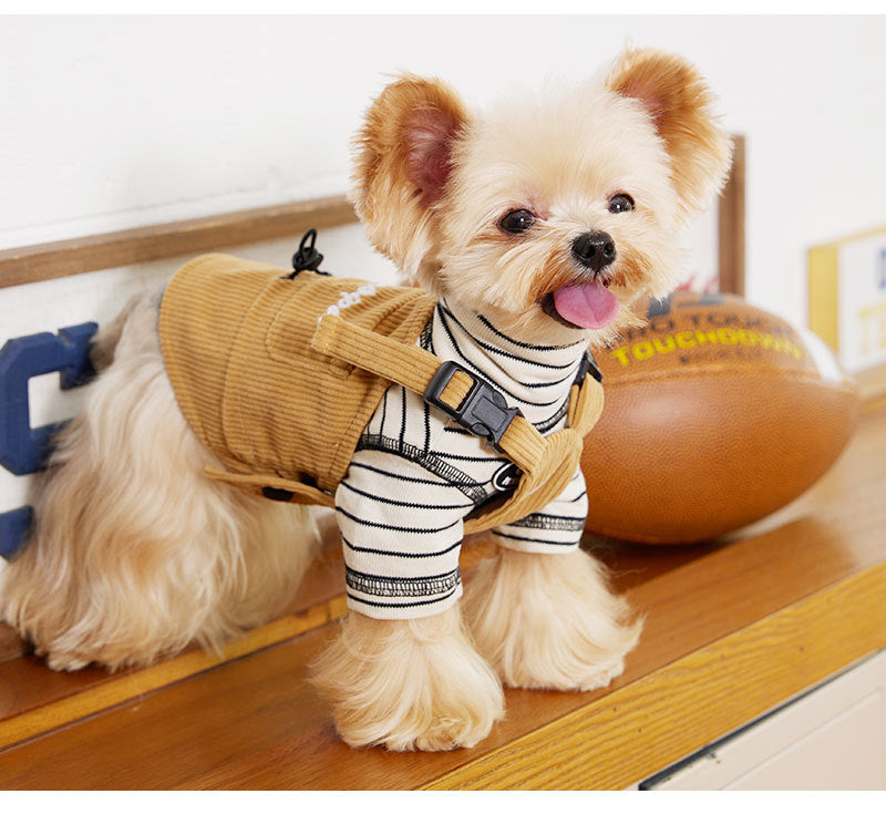 KFX-9860797 Pet Tooling Strap for Small and Medium-sized Dogs in Brown - Available in Multiple Sizes