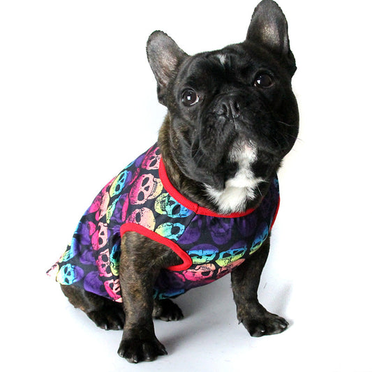KFX-9864765 Casual Teddy Clothes for Bichon, Pomeranian, and Schnauzer - Short Sleeve and Vest Options