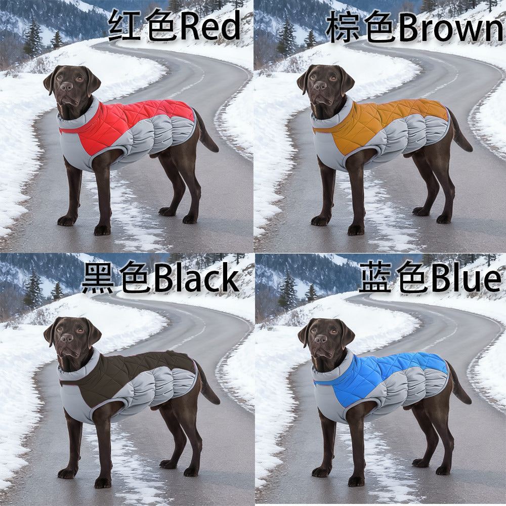 KFX-9868605 Waterproof and Windproof Pet Coat for Small and Medium Dogs in Red, Black, Camel, Peacock Blue – Polyester Material