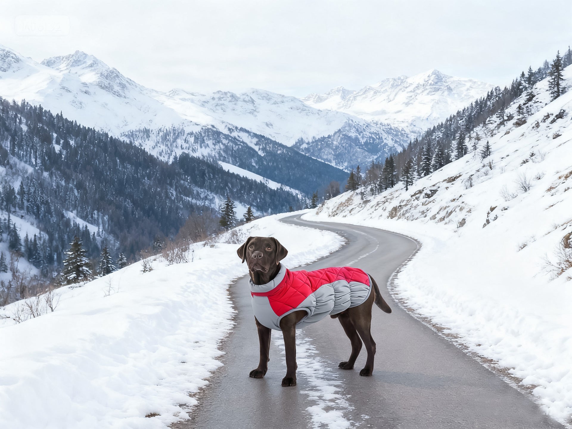 KFX-9868605 Waterproof and Windproof Pet Coat for Small and Medium Dogs in Red, Black, Camel, Peacock Blue – Polyester Material