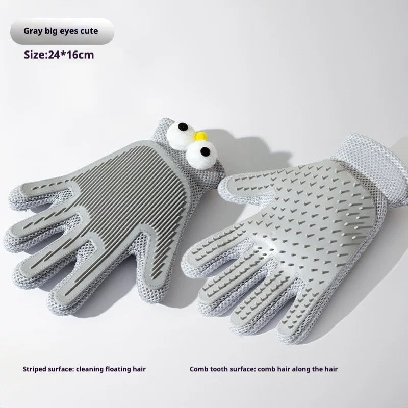 KFX-9869757 Cat Grooming Gloves and Brushes for Hair Removal and Massage