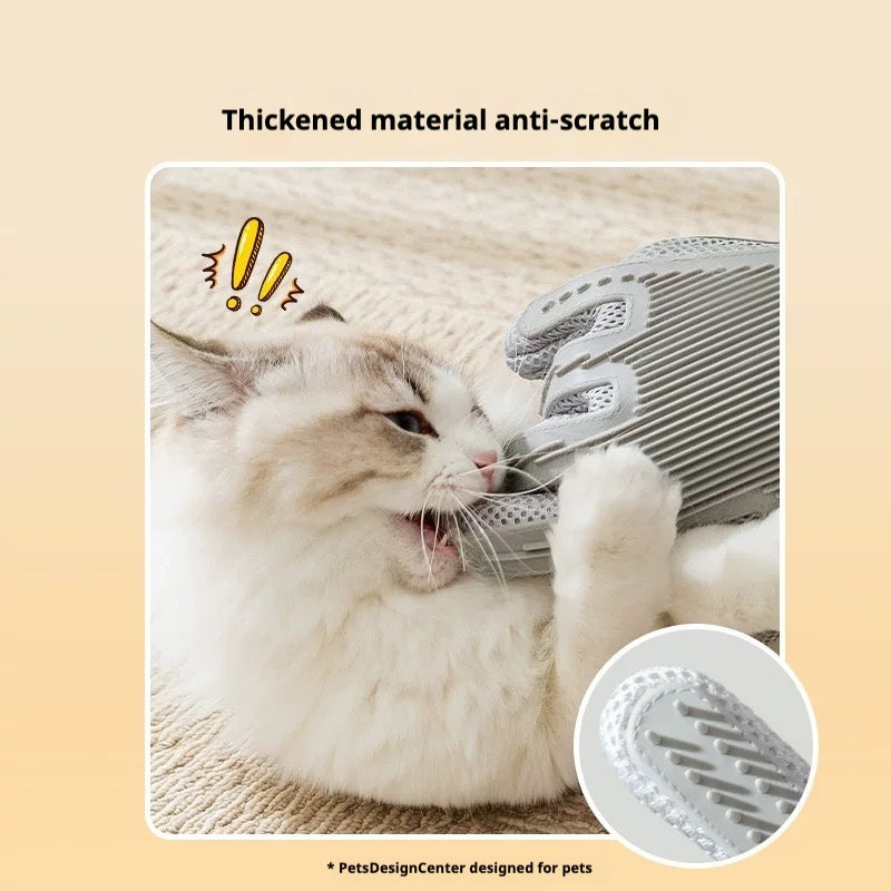 KFX-9869757 Cat Grooming Gloves and Brushes for Hair Removal and Massage