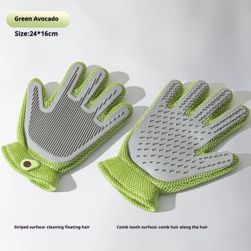 KFX-9869757 Cat Grooming Gloves and Brushes for Hair Removal and Massage