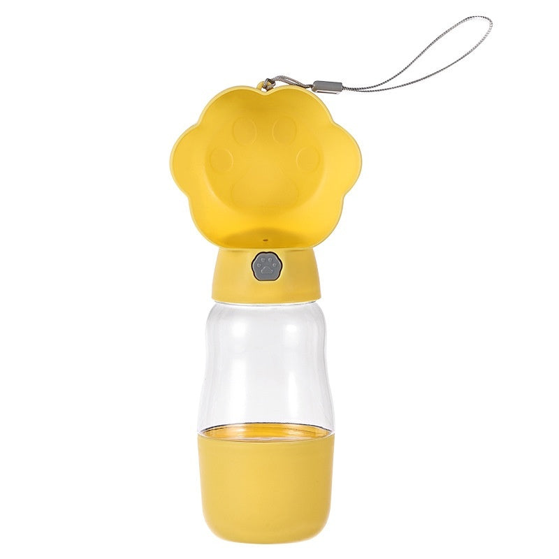 KFX-9870013 Portable Pet Water Cup - 320ML and 180ML Options in Yellow, Gray, Green, and White