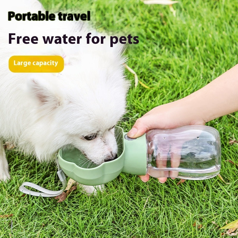 KFX-9870013 Portable Pet Water Cup - 320ML and 180ML Options in Yellow, Gray, Green, and White