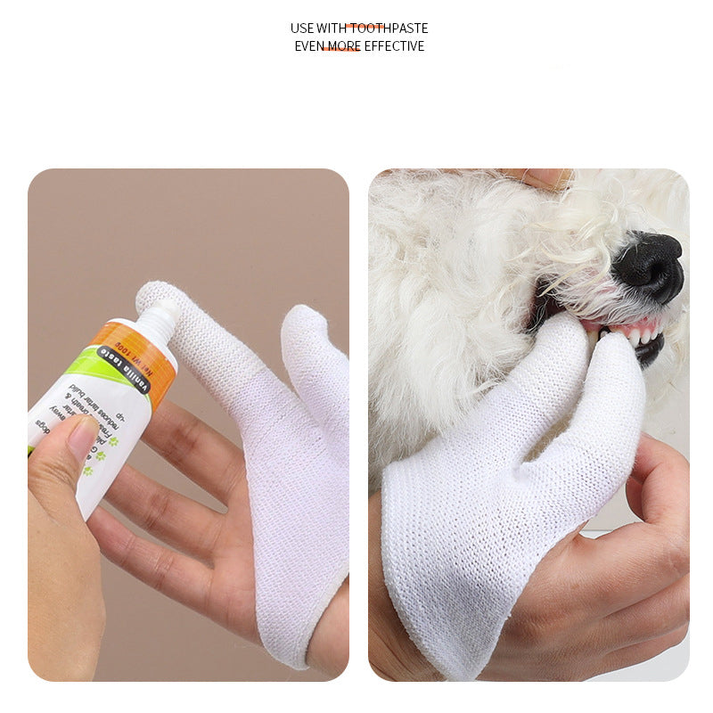 KFX-9871805 Pet Finger Toothbrush for Dogs and Cats - Soft Silicone Tooth Cleaning Finger Cover