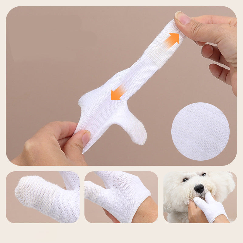 KFX-9871805 Pet Finger Toothbrush for Dogs and Cats - Soft Silicone Tooth Cleaning Finger Cover