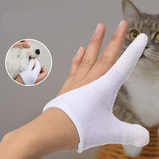KFX-9871805 Pet Finger Toothbrush for Dogs and Cats - Soft Silicone Tooth Cleaning Finger Cover