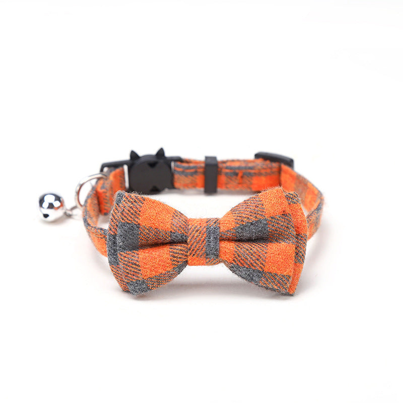 KFX-9871933 Patch Buckle Cotton Collar for Cats and Dogs - Available in Multiple Colors