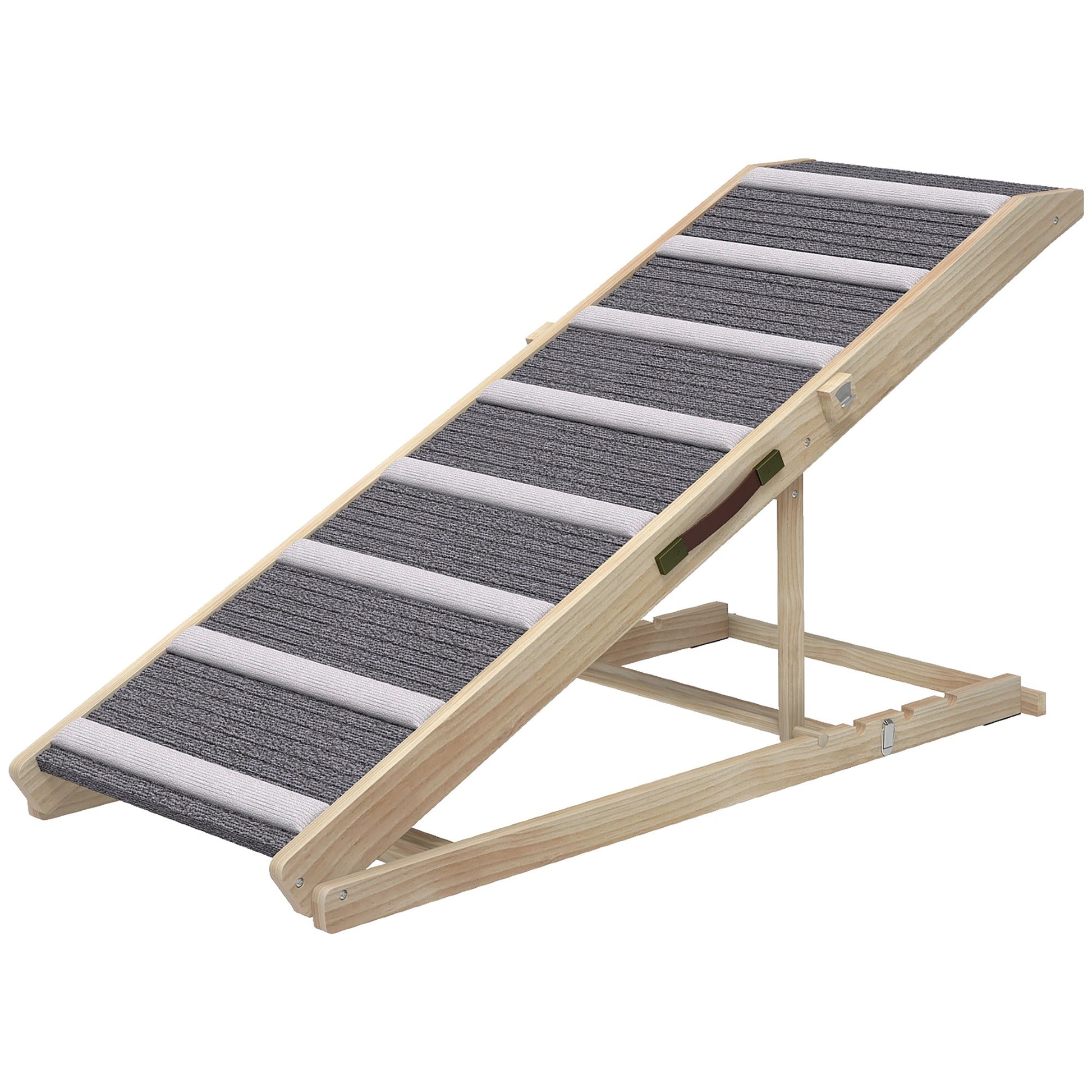 KFX-9875389 Foldable Pet Ramp for Small to Large Dogs, Adjustable Height 16" to 23.5", Non-Slip Carpet, Easy Storage