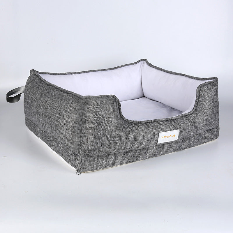KFX-9879741 Four Seasons Dismantlable Washable Memory Cotton Pet Nest for Dogs - Gray, Blue, Purple, Beige, Green