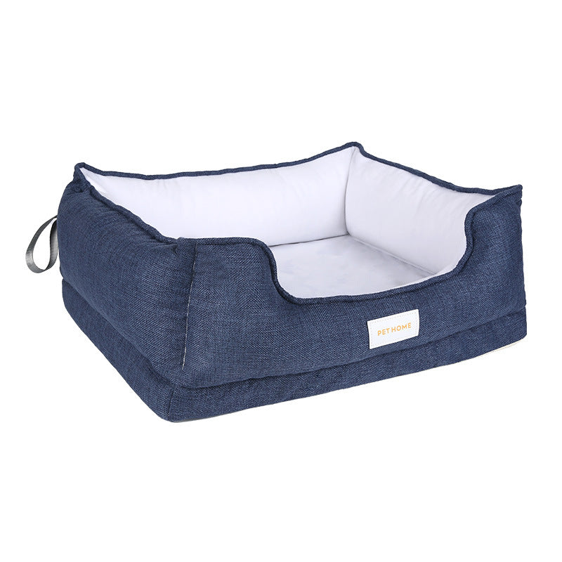 KFX-9879741 Four Seasons Dismantlable Washable Memory Cotton Pet Nest for Dogs - Gray, Blue, Purple, Beige, Green