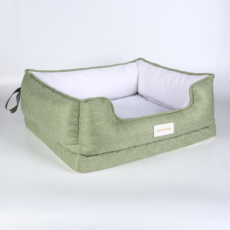 KFX-9879741 Four Seasons Dismantlable Washable Memory Cotton Pet Nest for Dogs - Gray, Blue, Purple, Beige, Green