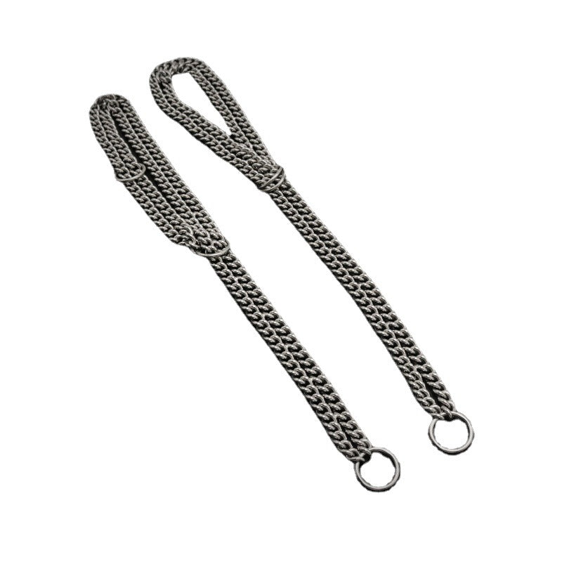 KFX-9881661 Stainless Steel 304 Explosion-proof Pet Collar in Steel, Gold, and Black