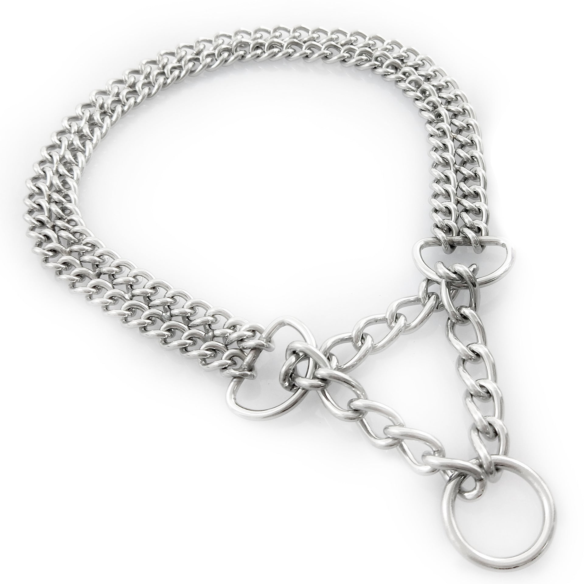 KFX-9881661 Stainless Steel 304 Explosion-proof Pet Collar in Steel, Gold, and Black