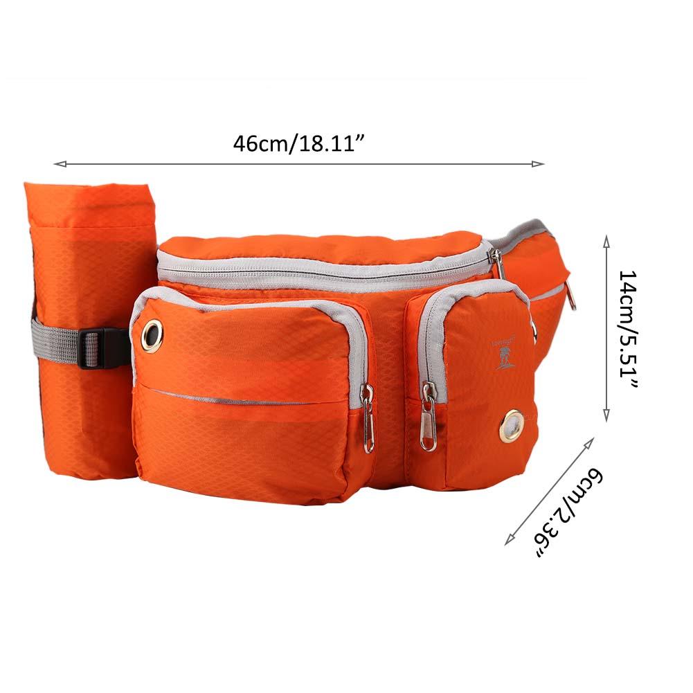 KFX-9881917 Multifunctional Nylon Outdoor Dog Walking Waist Bag - Soft, Solid Color, 46cm x 14cm x 10cm