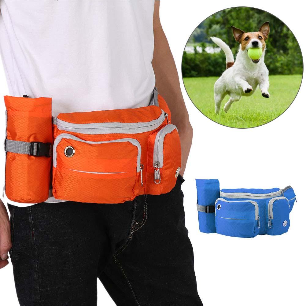 KFX-9881917 Multifunctional Nylon Outdoor Dog Walking Waist Bag - Soft, Solid Color, 46cm x 14cm x 10cm